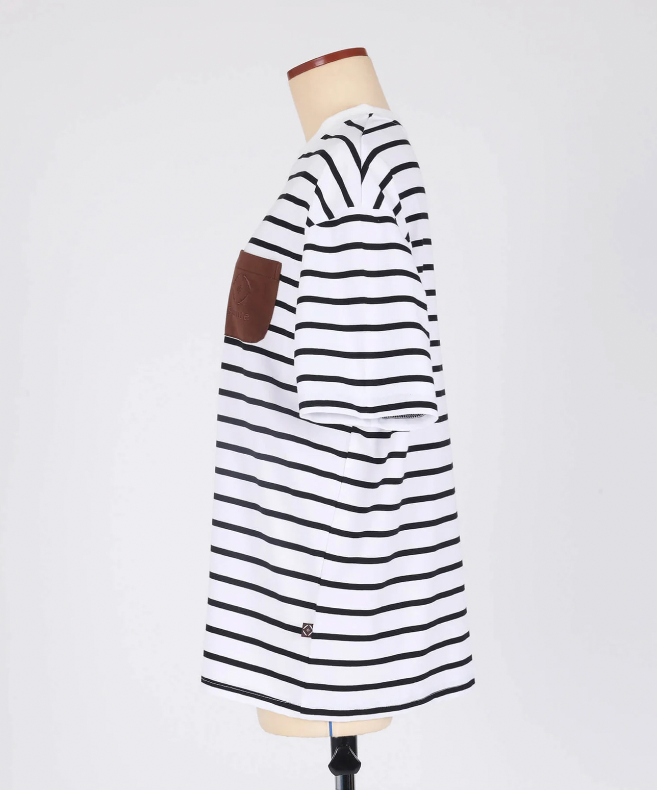 S'more 刺繡口袋條紋短袖T恤