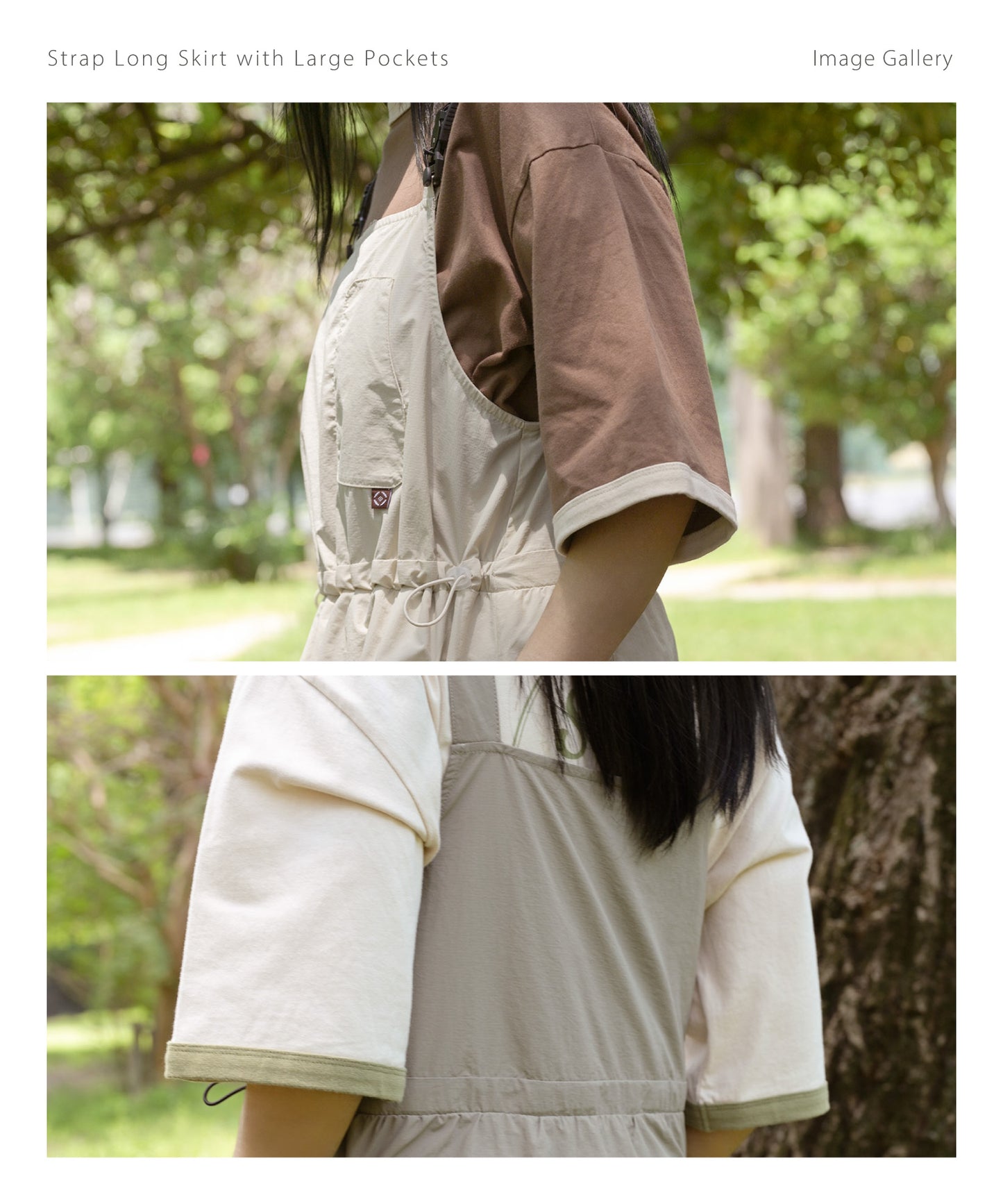 【新品預購9折】S'more大口袋吊帶長裙