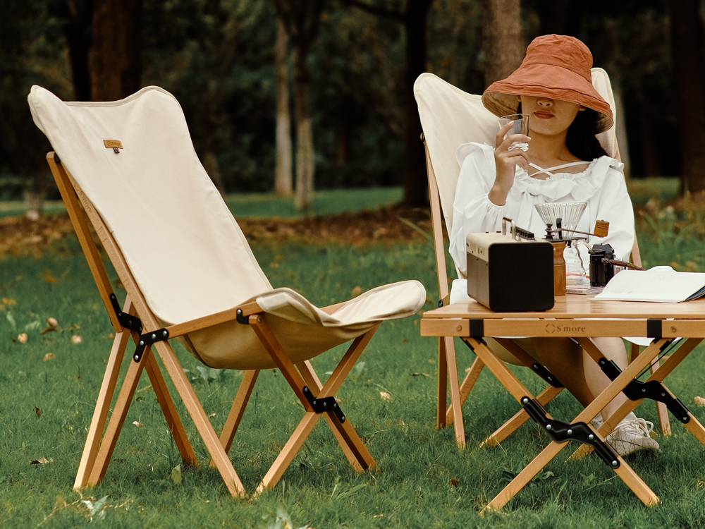 【預購】Woodie pack chair 天然櫸木露營椅(米色現貨)