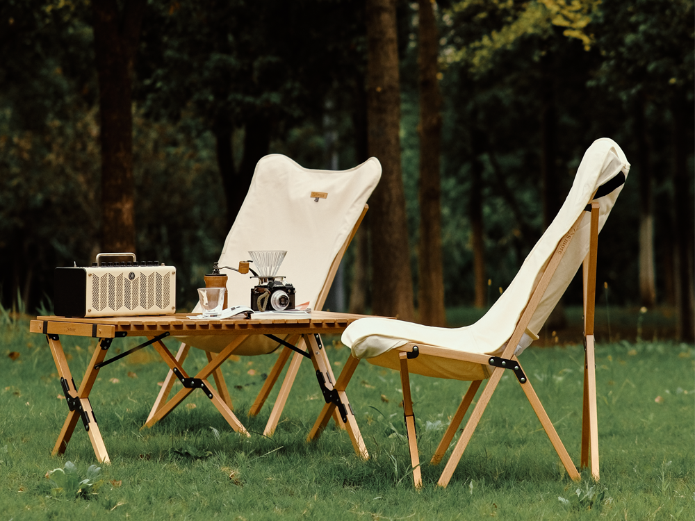 【預購】Woodie pack chair 天然櫸木露營椅(米色現貨)