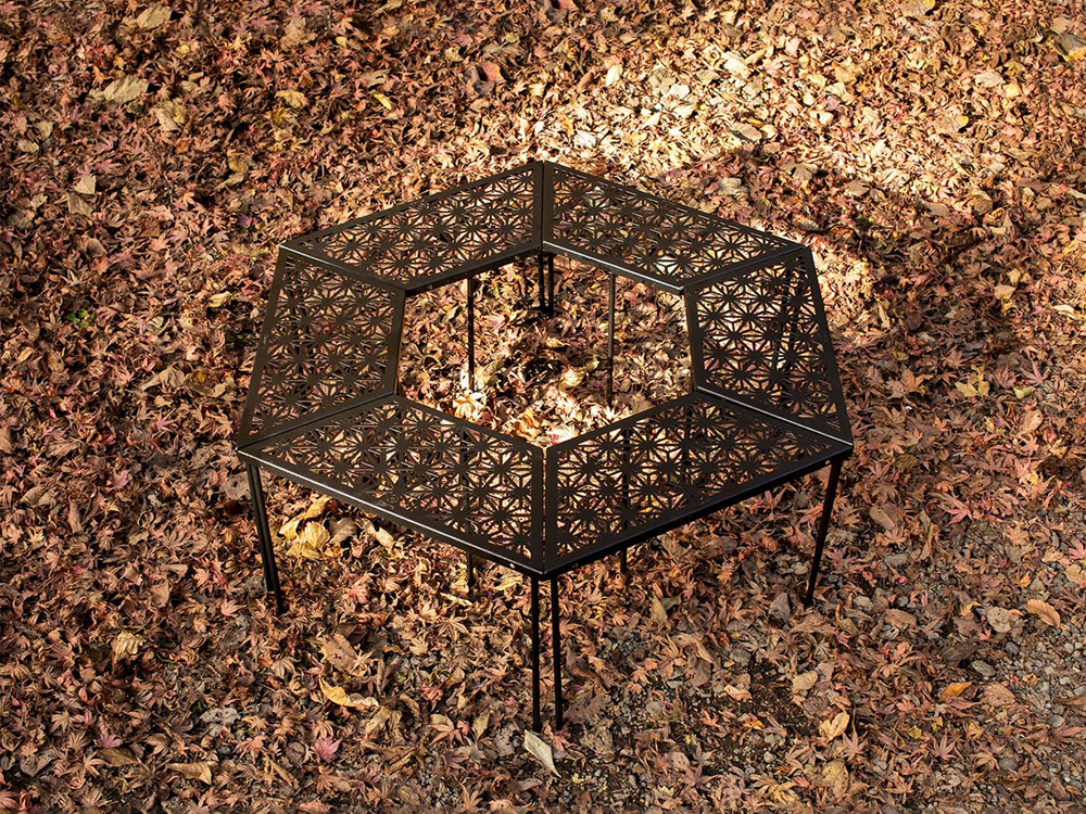 和柄工藝黑鐵桌6張組合