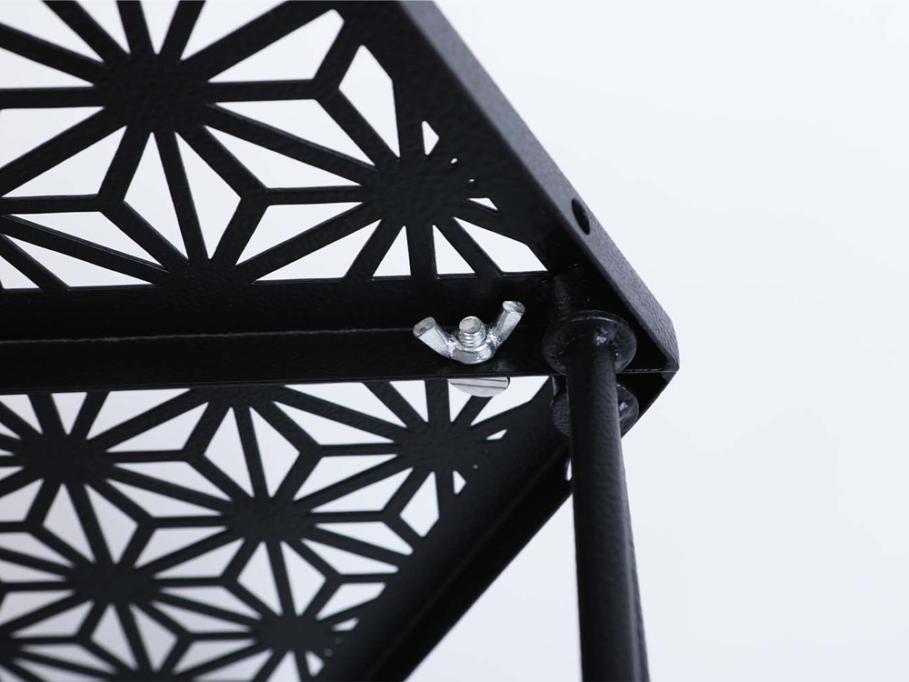 S'more和柄工藝黑鐵桌2枚組