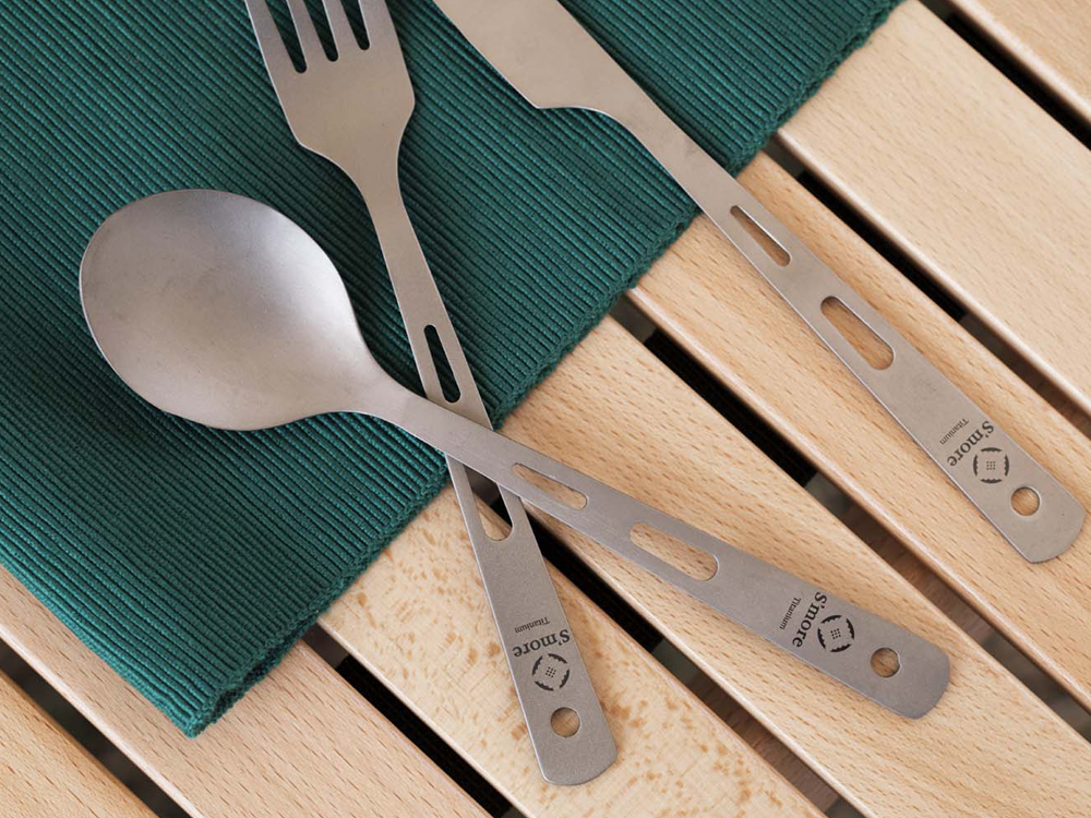 【預購】Titanium Cutlery Set 超輕量 鈦合金餐具組