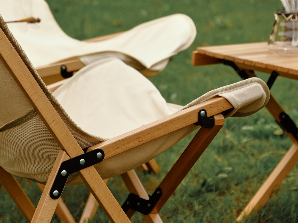 【預購】Woodie pack chair 天然櫸木露營椅(米色現貨)