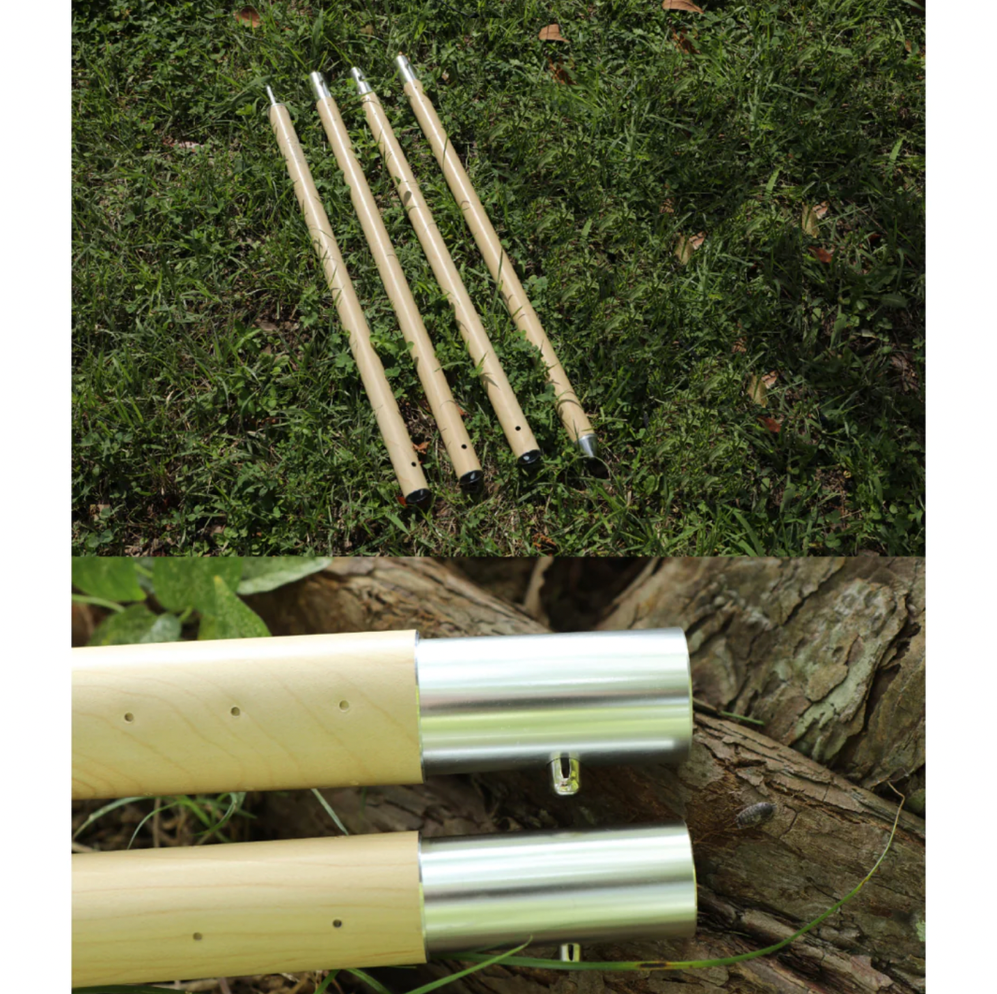 Alumi pole 2.8 woodi 鋁製營柱(木紋色)