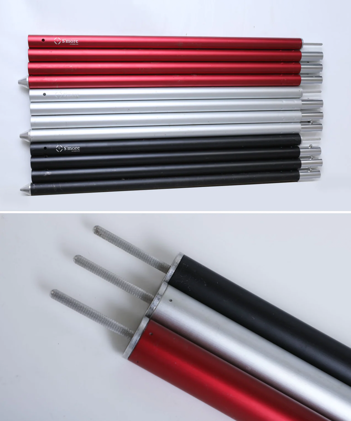 【預購】 Alumi pole 2.8 woodi (黑・銀・紅)鋁製營柱