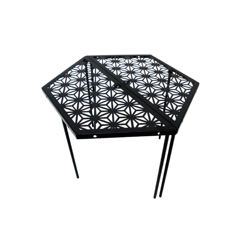 S'more和柄工藝黑鐵桌2枚組