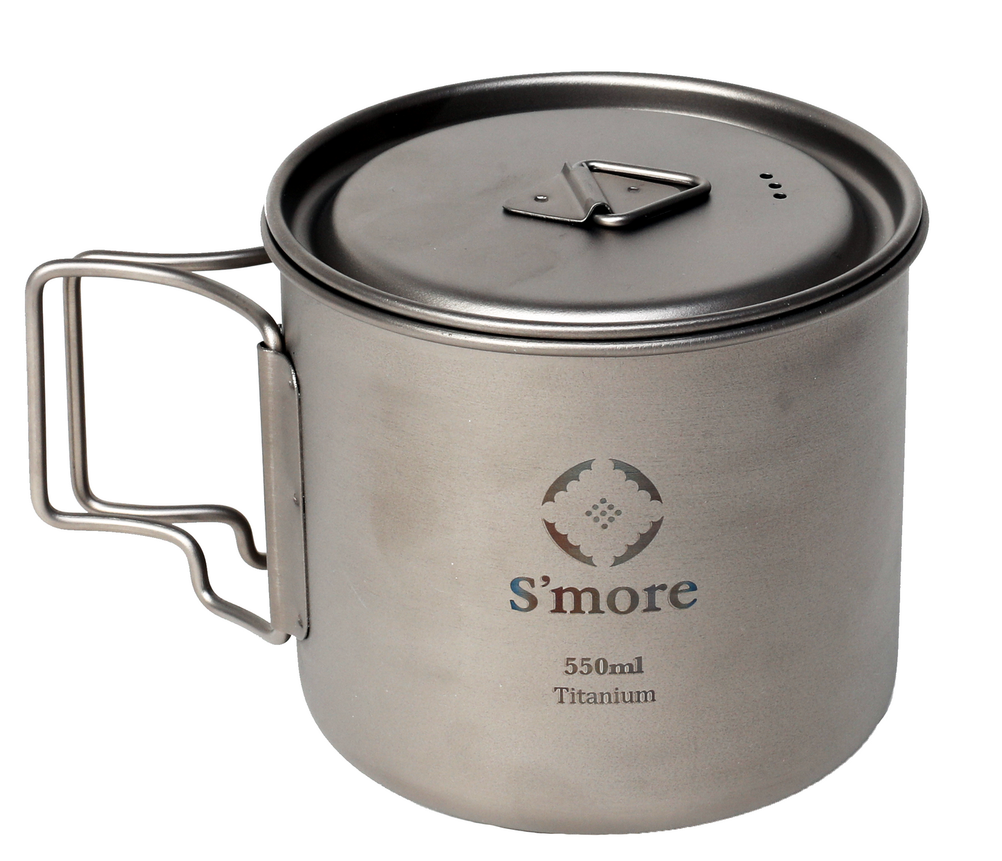 【預購】Titanium Mug with Lid 單層附蓋摺疊手把鈦杯