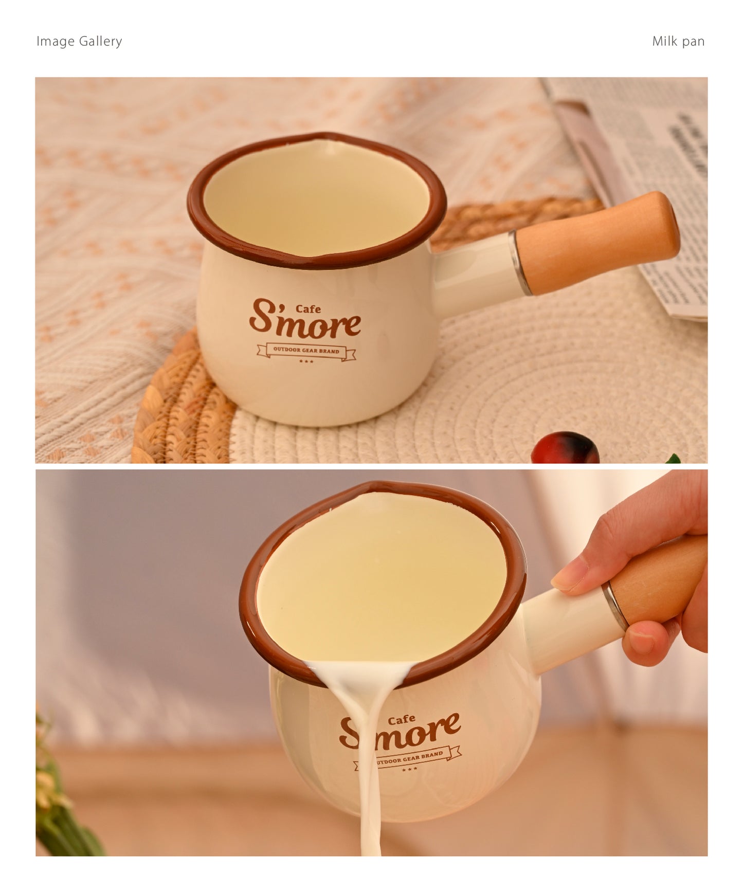 Cafe S'more Milk pan 琺瑯牛奶杯