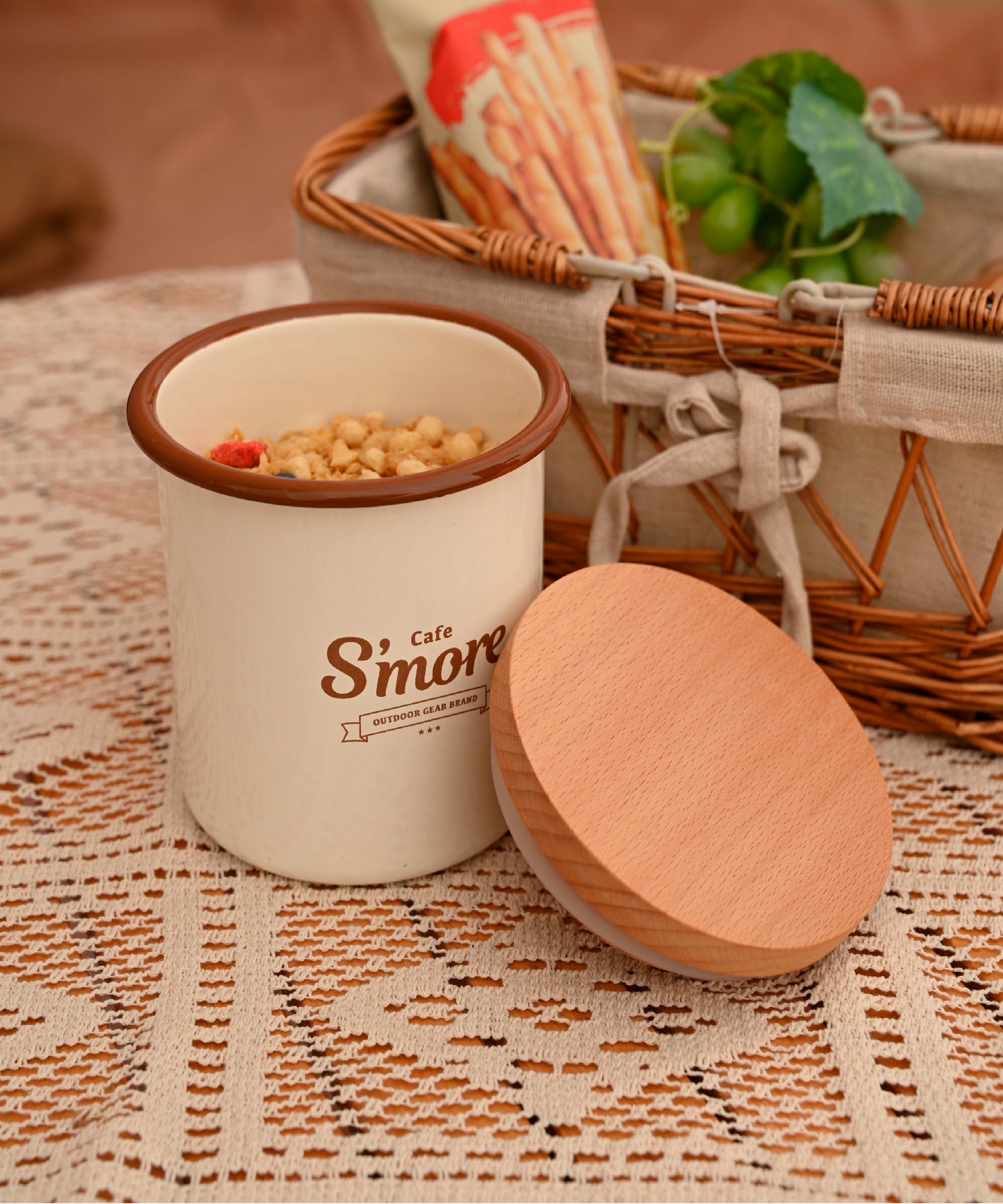 Cafe S'more Canister 琺瑯罐